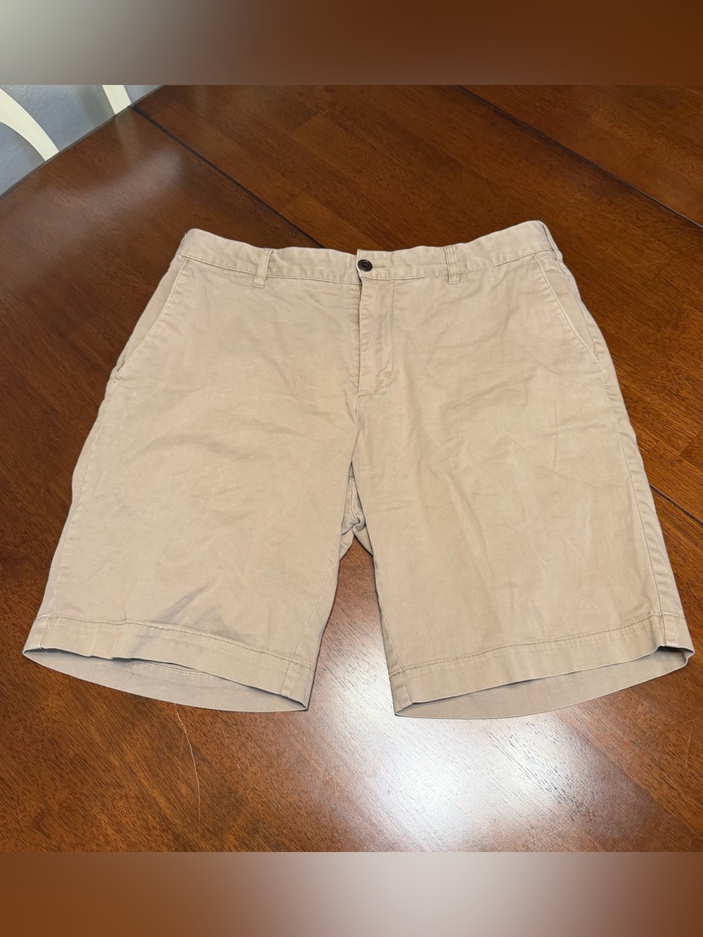 Faherty Reserve Shorts Mens Size 32 Tan Stretch Chino 9" Inseam Casual Summer